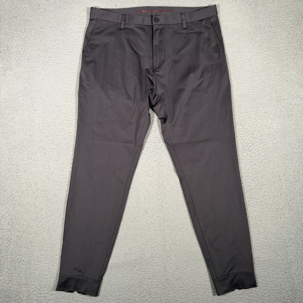 Rhone Pants Mens 36x29 Gray Commuter Tech Chino Preppy Ankle Zip Casual Pockets